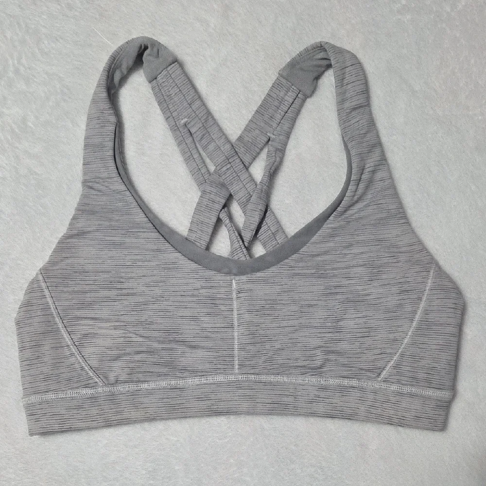 Lululemon Athletica Heather Gray Sports Bra - Picture 1 of 5